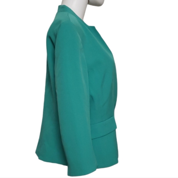 KASPER Green Single Button Blazer Jacket Made In Vietnam Women's Size 10 - Picture 6 of 15